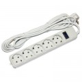 Merlion Мережевий фільтр живлення Merlion 5 розеток, 4.5 м (G545)