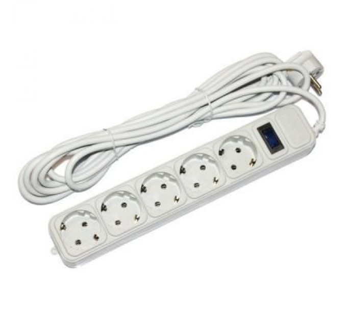 Merlion Мережевий фільтр живлення Merlion 5 розеток, 4.5 м (G545)