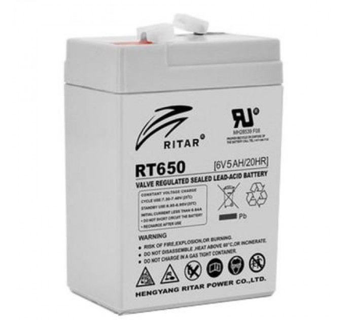 Ritar Батарея до ДБЖ Ritar AGM RT650, 6V-5Ah (RT650)