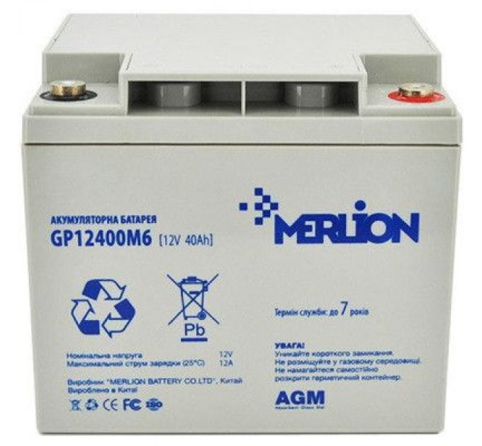 Merlion Батарея до ДБЖ Merlion 12V-40Ah (GP12400M6)