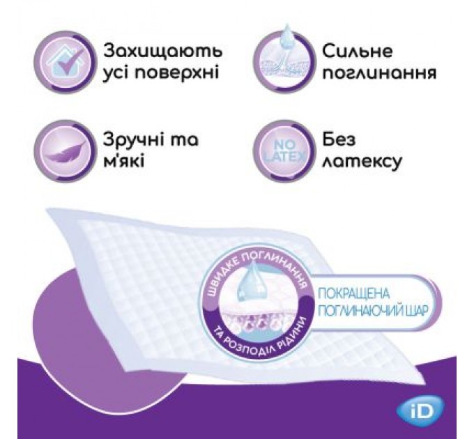 ID Пелюшки для малюків ID Plus 60x60 30 шт (5411416047889)