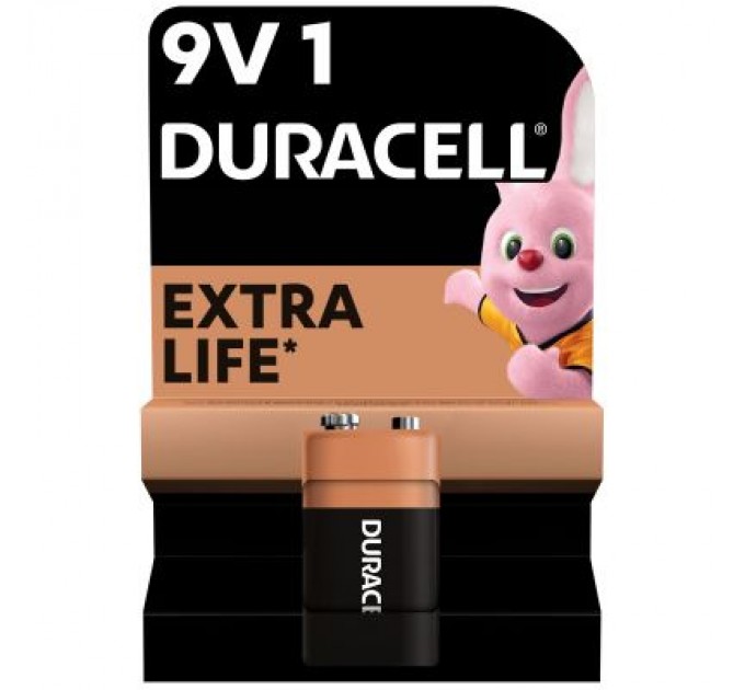 Duracell Батарейка Duracell 9V лужна 1шт. в упаковці (5000394066267 / 81483681)