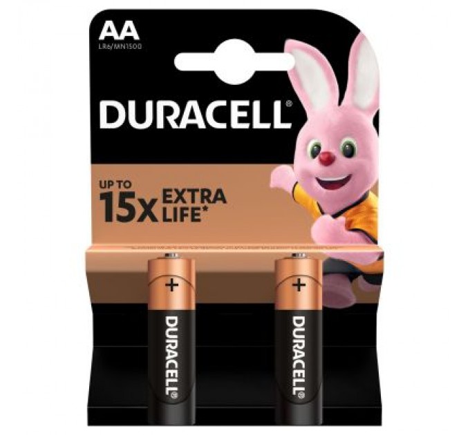 Duracell Батарейка Duracell AA лужні 2 шт. в упаковці (5000394058163 / 81551267)