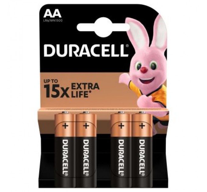 Duracell Батарейка Duracell AA лужні 4 шт. в упаковці (5000394052536 / 81551270)