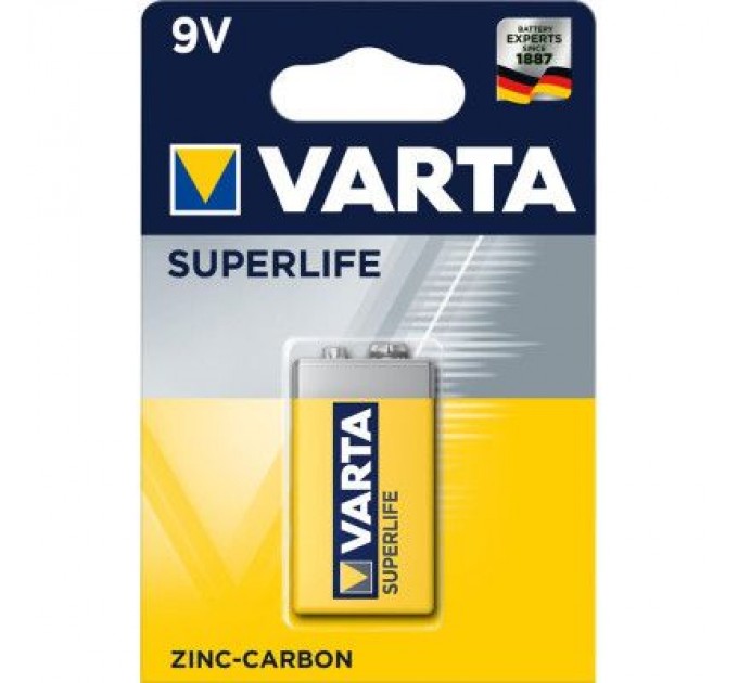 Varta Батарейка Varta Крона 6F22 Superlife Zinc-Carbon * 1 (02022101411)