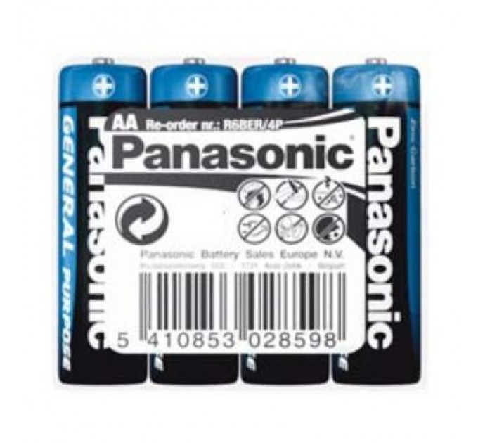 Panasonic Батарейка Panasonic AA R6 * 4 (R6BER/4P)
