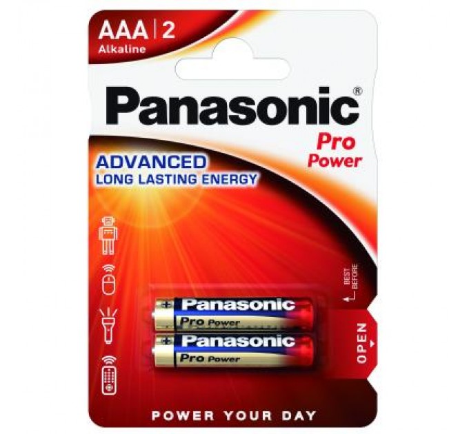 Panasonic Батарейка Panasonic AAA LR03 Pro Power * 2 (LR03XEG/2BPR / LR03XEG/2BP)