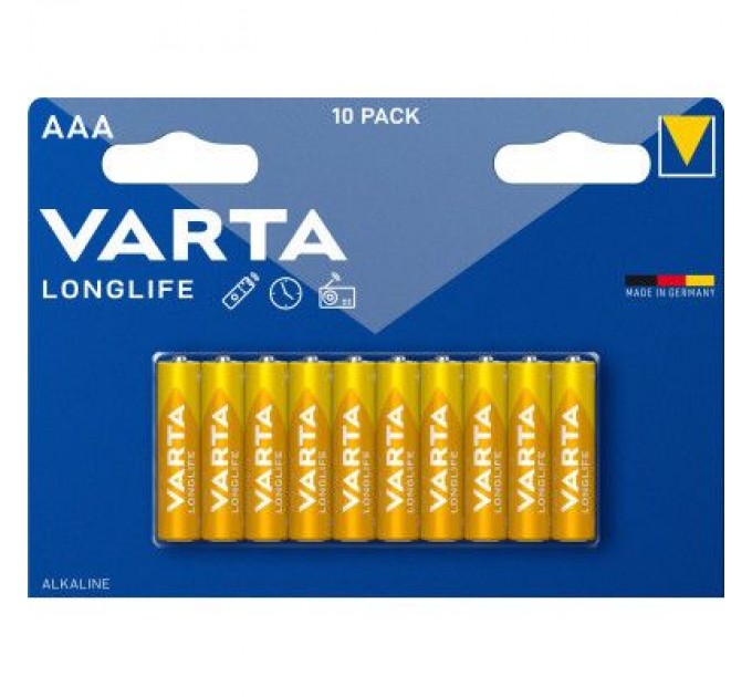 Varta Батарейка Varta AAA Longlife лужна * 10 (04103101461)