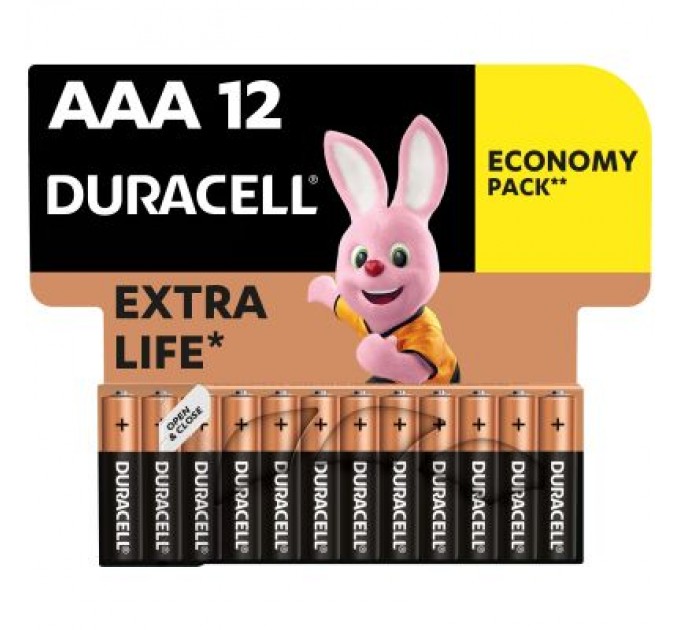 Duracell Батарейка Duracell AAA лужні 12 шт. в упаковці (5000394109254 / 81545432)