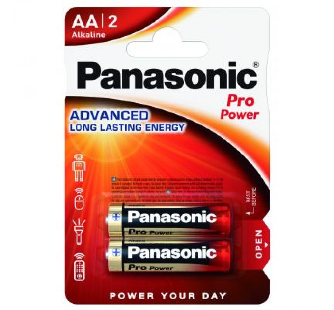 Panasonic Батарейка Panasonic AA PRO POWER * 2 (LR6XEG/2BPR / LR6XEG/2BPU)