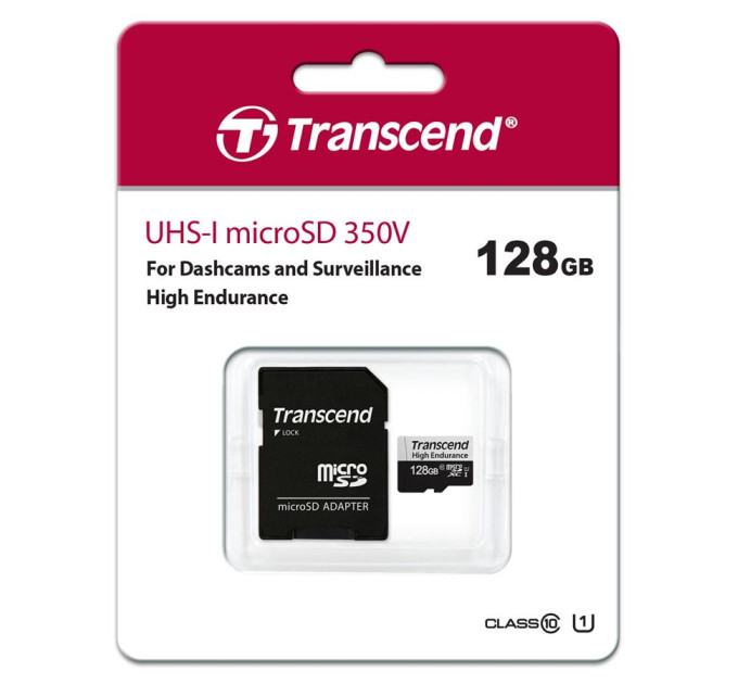Transcend Карта пам'яті Transcend 128GB microSDXC class 10 UHS-I U1 High Endurance (TS128GUSD350V)