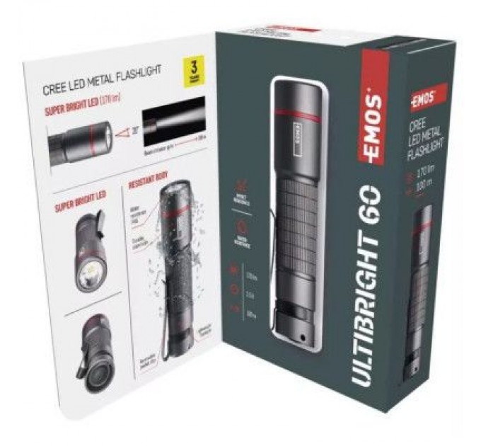 Ліхтар EMOS P3160 170Lm 1AAA Metal (P3160)