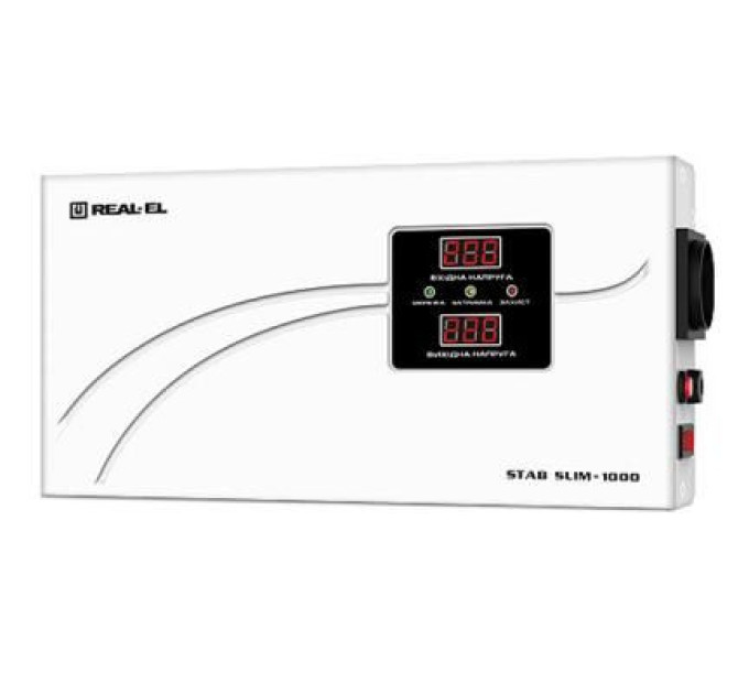 REAL-EL Стабілізатор REAL-EL STAB SLIM-1000, white (EL122400007)