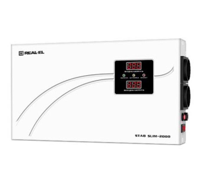 REAL-EL Стабілізатор REAL-EL STAB SLIM-2000, white (EL122400008)