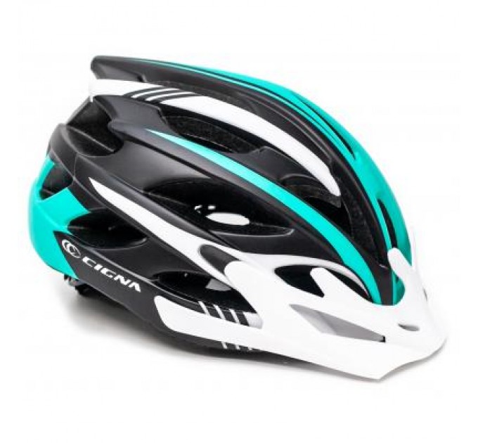 Cigna Шолом Cigna WT-016 М 57-61см Black/White/Turquoise (HEAD-039)