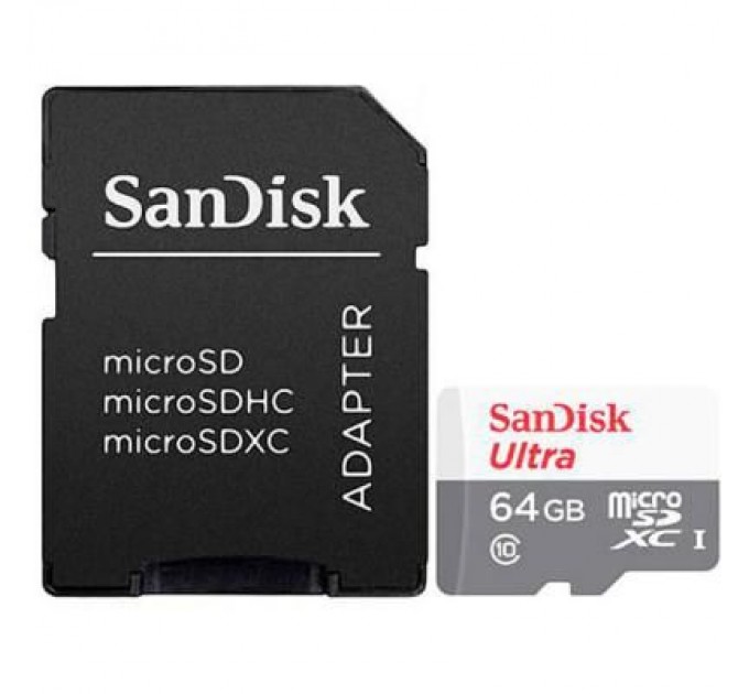 SanDisk Карта пам'яті SanDisk 64GB microSD class 10 Ultra Light (SDSQUNR-064G-GN3MA)