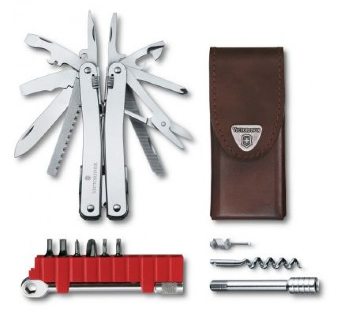 Мультитул Victorinox SwissTool Spirit X Plus Ratchet Leather Case (3.0236.L)