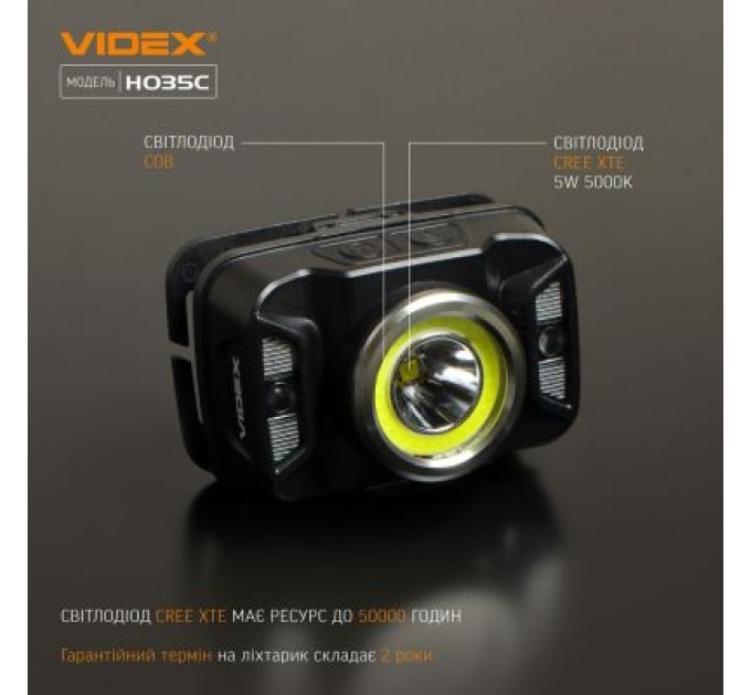 Ліхтар Videx 410Lm 5000K (VLF-H035C)