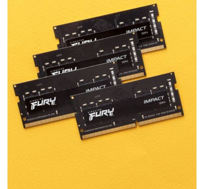 Kingston Fury (ex.HyperX) Модуль пам'яті для ноутбука SoDIMM DDR4 64GB (2x32GB) 3200 MHz Fury Impact Kingston Fury (ex.HyperX) (KF432S20IBK2/64)