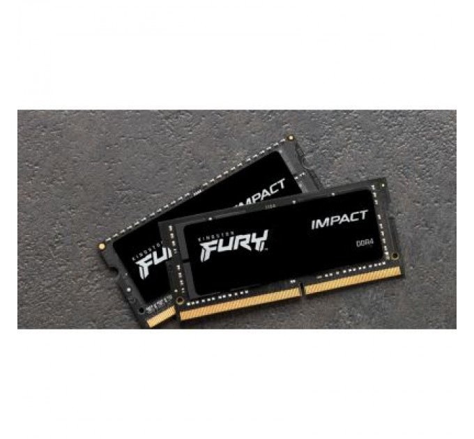 Kingston Fury (ex.HyperX) Модуль пам'яті для ноутбука SoDIMM DDR4 32GB (2x16GB) 3200 MHz Impact Kingston Fury (ex.HyperX) (KF432S20IBK2/32)