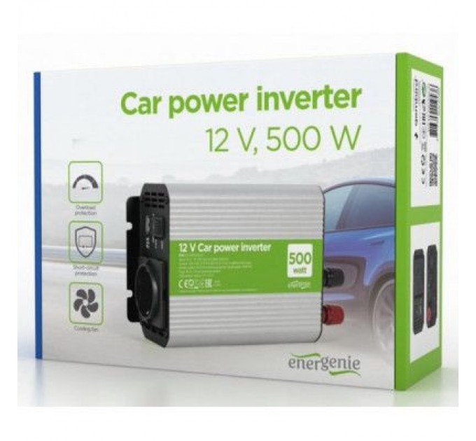 EnerGenie Автомобільний інвертор EnerGenie 12V/220V 500 Вт (EG-PWC500-01)