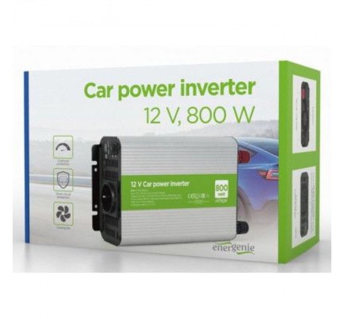 Автомобільний інвертор EnerGenie 12V/220V 800 Вт (EG-PWC800-01)
