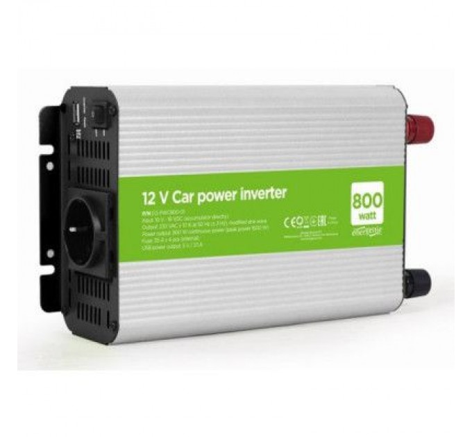 Автомобільний інвертор EnerGenie 12V/220V 800 Вт (EG-PWC800-01)