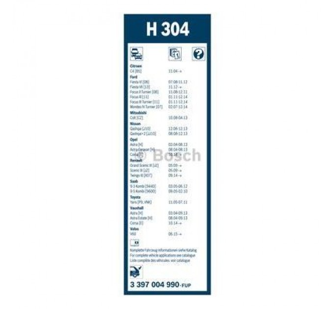 Bosch Щітка склоочисника Bosch 3 397 011 678