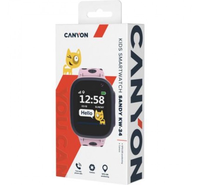 Canyon Смарт-годинник Canyon CNE-KW34PP Kids smartwatch Sandy, Pink (CNE-KW34PP)
