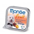 Monge Консерви для собак Monge DOG FRUIT качка з апельсином 100 г (8009470013239)