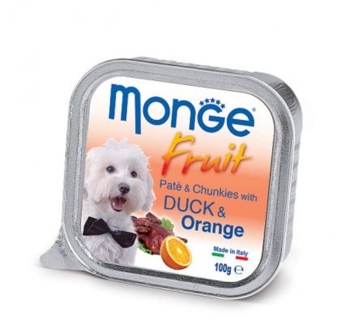 Monge Консерви для собак Monge DOG FRUIT качка з апельсином 100 г (8009470013239)