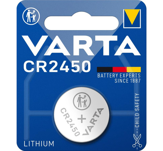 Varta Батарейка Varta CR2450 Lithium (06450101401)
