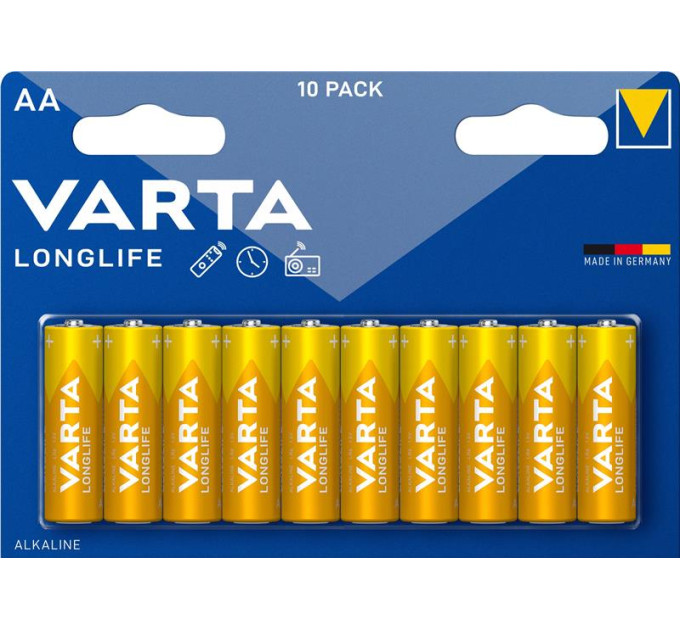 Varta Батарейка Varta AA Varta Longlife лужна * 10 (04106101461)
