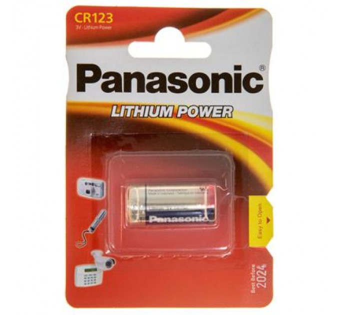 Panasonic Батарейка Panasonic CR 123 * 1 LITHIUM (CR-123AL/1BP)