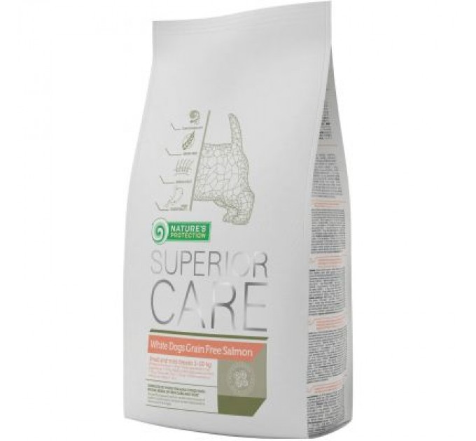 Сухий корм для собак Nature's Protection NP Superior Care White Dogs Grain Free Salmon Adult Small an (NPSC45996)