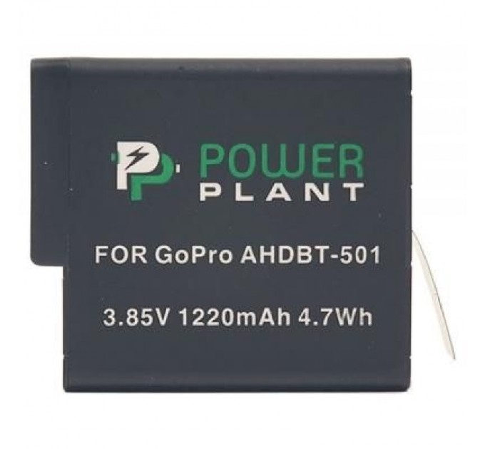 PowerPlant Акумулятор до фото/відео PowerPlant для GoPro AHDBT-501 1220mAh (CB970124)