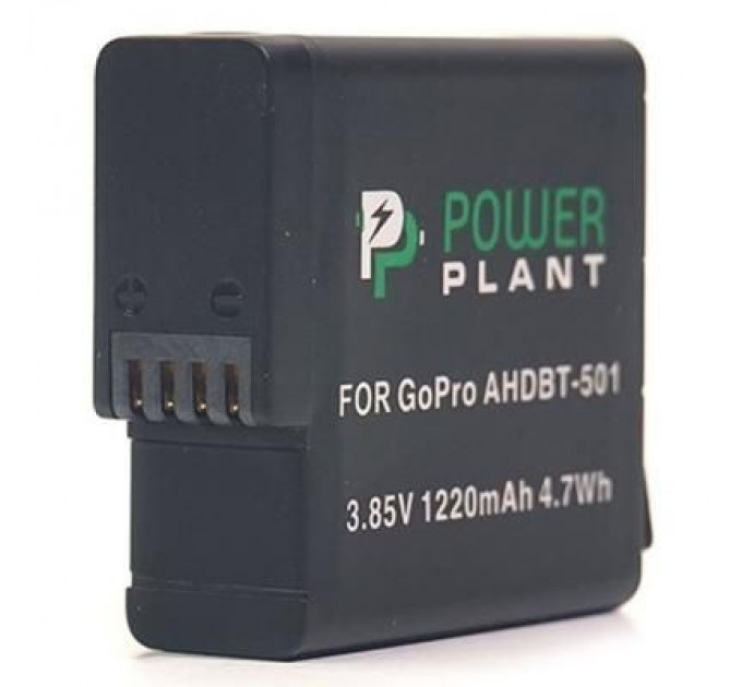 PowerPlant Акумулятор до фото/відео PowerPlant для GoPro AHDBT-501 1220mAh (CB970124)