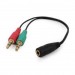 Cablexpert Кабель мультимедійний Jack 3.5mm female 4-pin to 2x Jack 3.5mm male 0.2m Cablexpert (CCA-418)