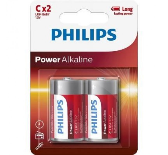 Philips Батарейка Philips C LR14 Power Alkaline * 2 (LR14P2B/10)