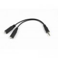 Cablexpert Кабель мультимедійний Jack 3.5mm M to 2 x Jack 3.5mm F 0.1m Cablexpert (CCA-415-0.1M)