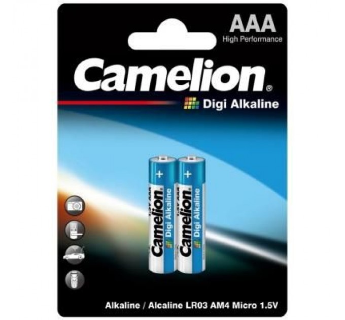 Camelion Батарейка Camelion AAA LR03 Digi Alkaline * 2 (LR03-BP2DG)