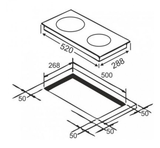 Варочна поверхня Grunhelm GPI 523 B