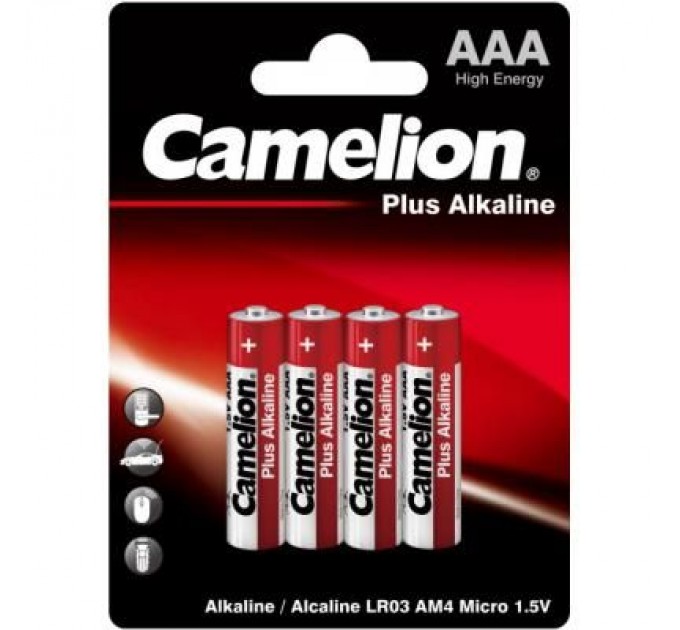 Camelion Батарейка Camelion AAA LR03 Plus Alkaline * 4 (LR03-BP4)