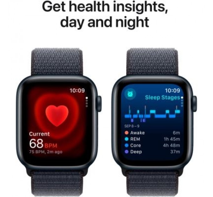 Apple Смарт-годинник Apple Watch SE 2024 GPS 40mm Midnight Aluminium Case with Ink Sport Loop (MXEA3QH/A)