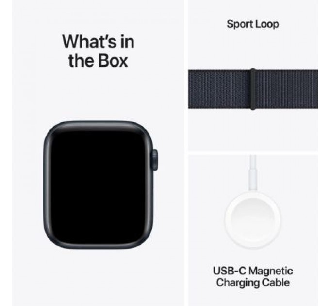 Apple Смарт-годинник Apple Watch SE 2024 GPS 40mm Midnight Aluminium Case with Ink Sport Loop (MXEA3QH/A)