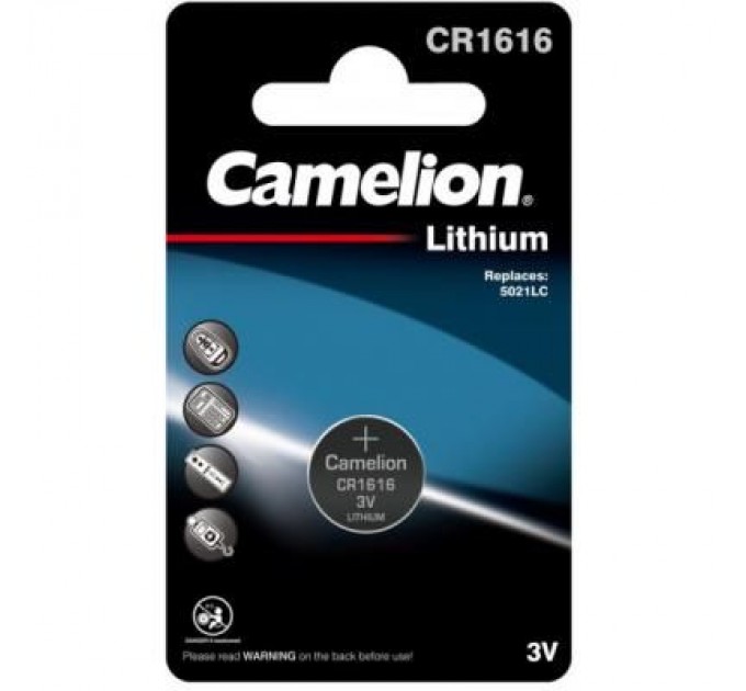 Camelion Батарейка CR 1616 Lithium * 1 Camelion (CR1616-BP1)