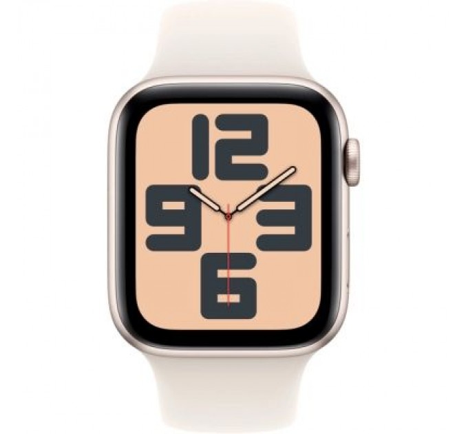 Apple Смарт-годинник Apple Watch SE 2024 GPS 40mm Starlight Aluminium Case with Starlight Sport Band - S/M (MXEF3QH/A)