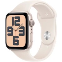 Смарт-годинник Apple Watch SE 2024 GPS 44mm Starlight Aluminium Case with Starlight Sport Band - M/L (MXEV3QH/A)