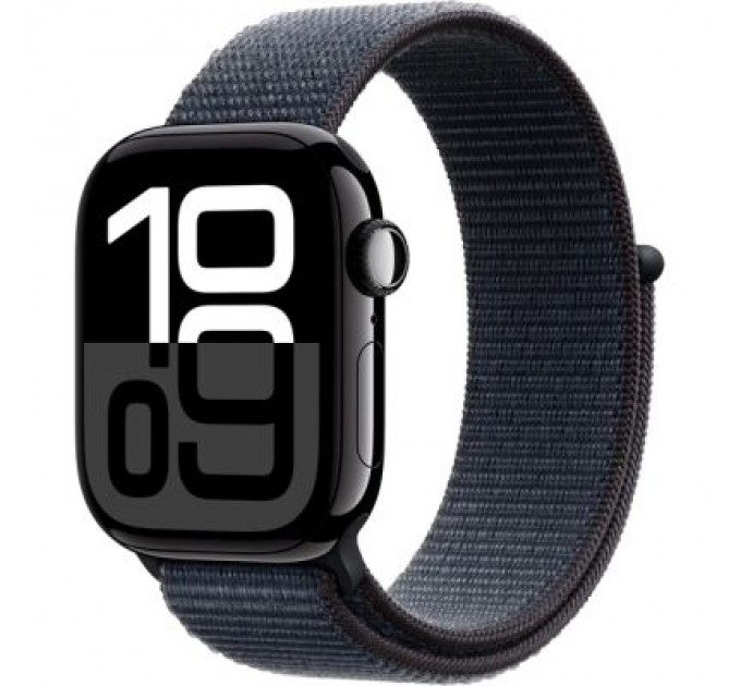 Apple Смарт-годинник Apple Watch Series 10 GPS 42mm Jet Black Aluminium Case with Ink Sport Loop (MWWG3QH/A)