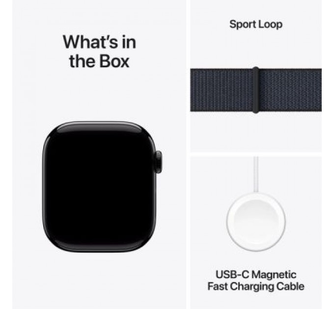 Apple Смарт-годинник Apple Watch Series 10 GPS 42mm Jet Black Aluminium Case with Ink Sport Loop (MWWG3QH/A)